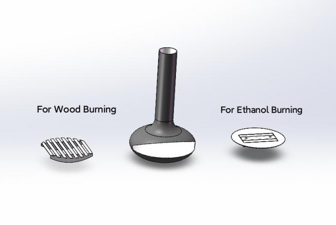 吊り木の黒い壁炉 燃える屋根の壁炉 屋内鉄製 オーダーメイド 2