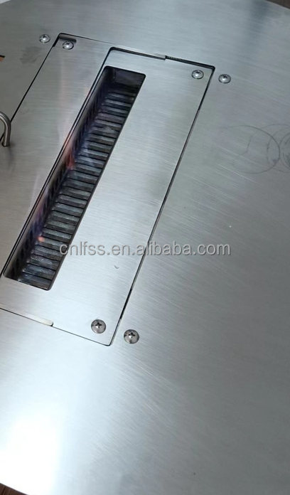 高級スタイル 高級ガラスアート 旋回壁炉家具 カーボン 高級黒 現代の鉄丸型家具 9