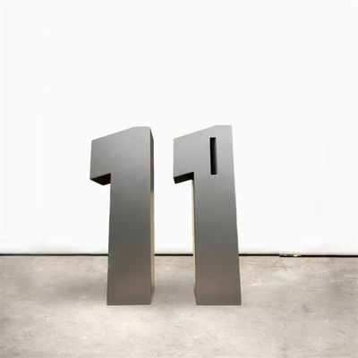 Curbside Home Outdoor Metal Sculptural Numbers Stainless Steel Letterboxes
