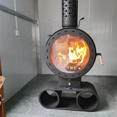 Modern Wall Mounted Wood Burning Stove Suspended Fireplace For Living Room