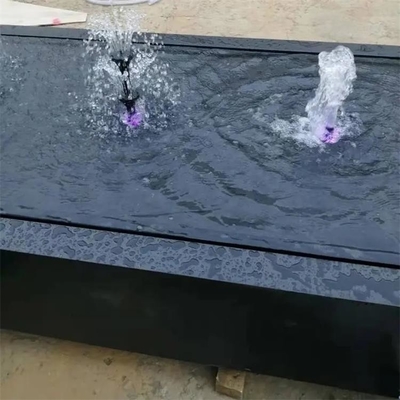 Water Fountain Powder Coated Black Garden Metal Water Table Mild Steel Rectangle