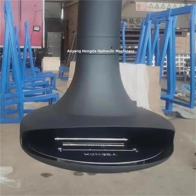 Large 600mm diameter round carbon steel suspended real fire stove heating fireplace rotated wood burner