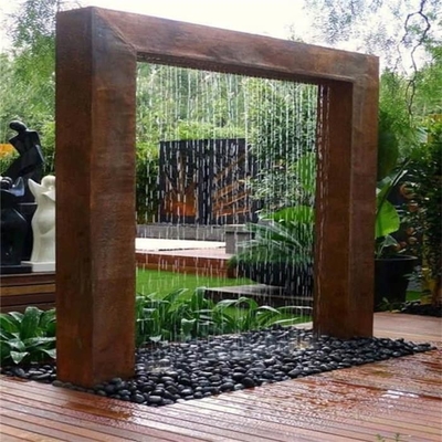 Garden Decoration Rust Waterfall Cascade Corten Steel Water Feature Fountain