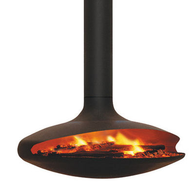 indoor hanging fireplace carbon steel suspended stove wood burning stove for hotels