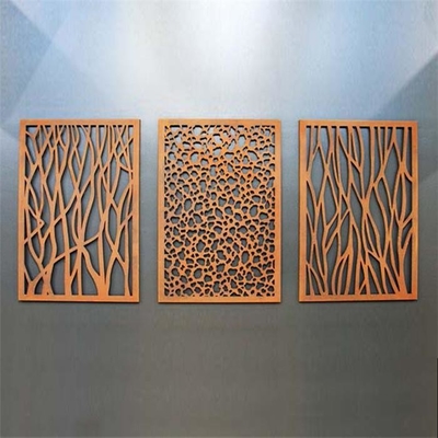 Outdoor Metal Sculpture Wall Art Laser Cut Corten Steel Panels